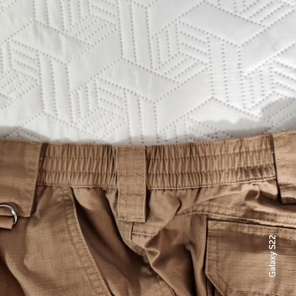 CQR Tactical Pants Mens 40x30 Brown Excellent Ripstop Cargo Work Trouser Stealth - Picture 16 of 16